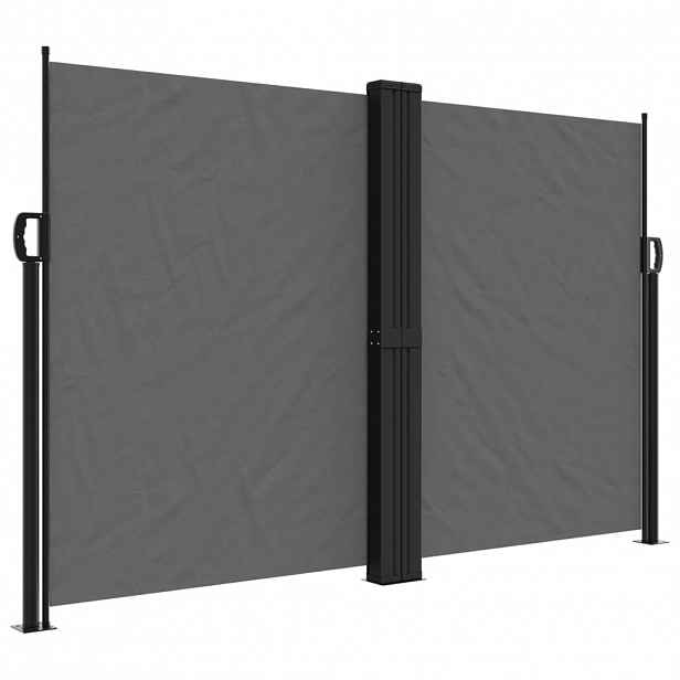 vidaXL Zatahovací boční markýza antracitová 160 x 1 200 cm
