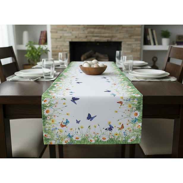 Vzorovaný ubrus - běhoun na stůl SPRING BUTTERFLY 60x120 cm Mybesthome