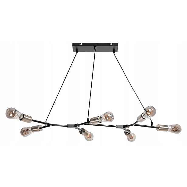 Industriální závěsná lampa E27 7x25W černá matná Branwen Rabalux