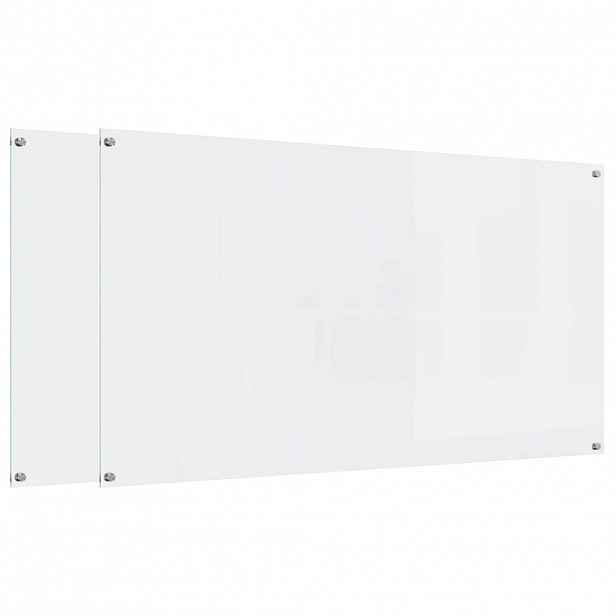 vidaXL Kuchyňský obklad 2 ks Transparentní 110 x 60 cm tvrzené sklo