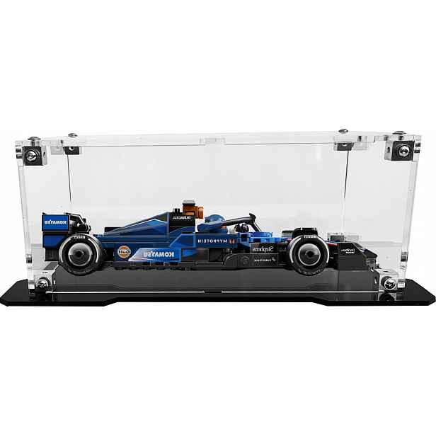 Vitrína s černou základnou pro stavebnici Lego 77249 Formule F1 Williams Racing