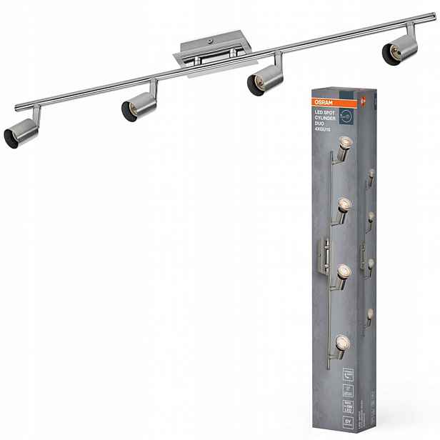Nástěnné svítidlo Stropní Svítidlo Reflektor Led Spot 4xGU10 Nikl Chrom Osram