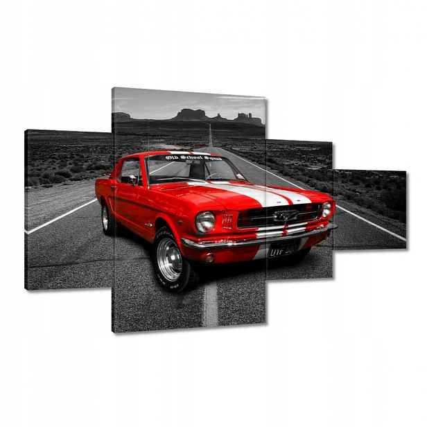 Obrazy 130x80 Červený Ford Mustang