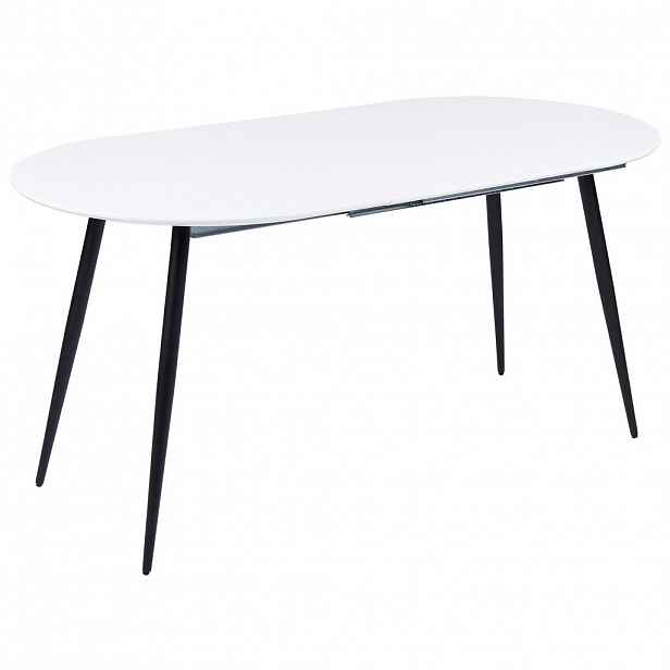 Beliani JÍDELNÍ STŮL bílý/černý 120/160/80 cm vysunovací Staverton