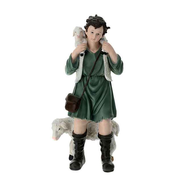 Mladý Pastýř S Ovcemi Do Betlému 65 cm vysoký pro postavy o výšce 80 cm