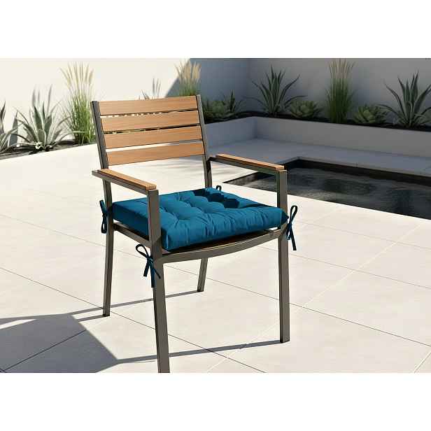 Zahradní prošívaný podsedák na židli GIARDINO modrá 40x40 cm Mybesthome
