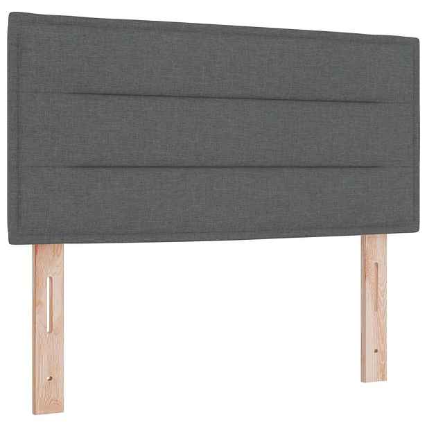 vidaXL Čelo postele Tmavě šedá textil