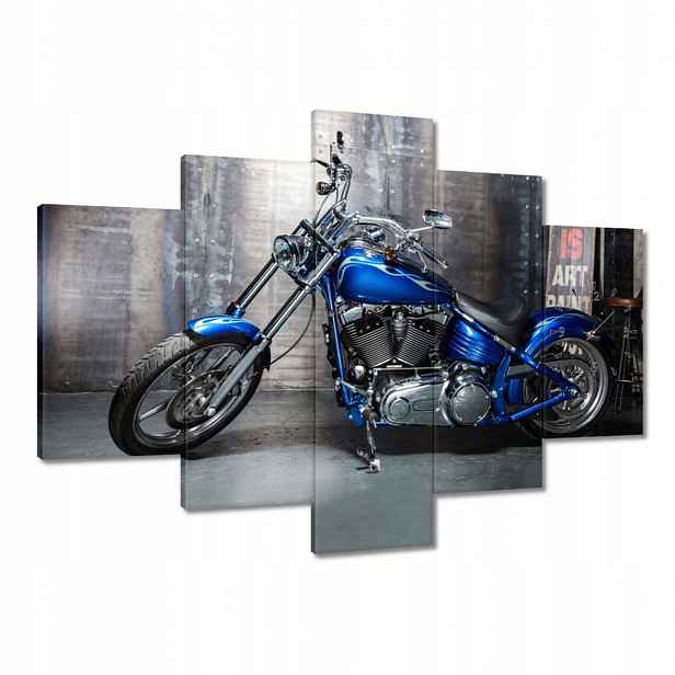 Nástěnné hodiny 150x105 Modrý chopper