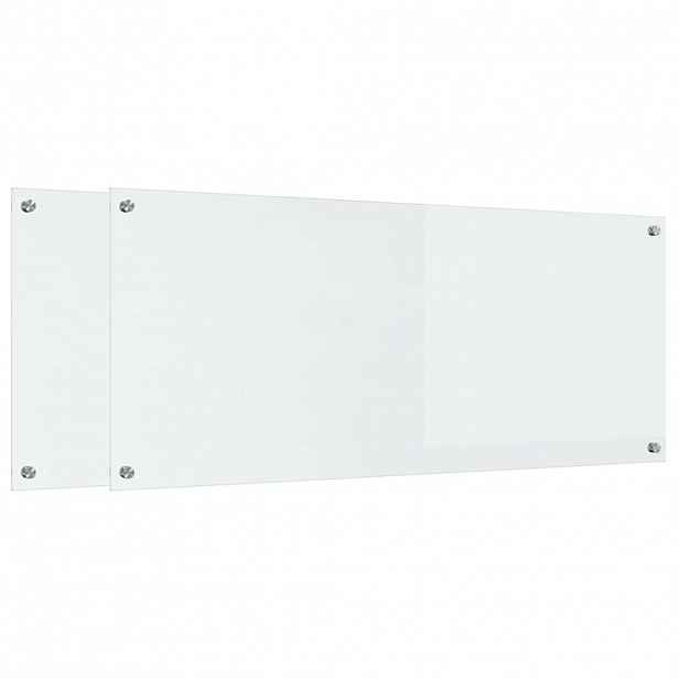 vidaXL Kuchyňský obklad 2 ks Transparentní 120 x 50 cm tvrzené sklo