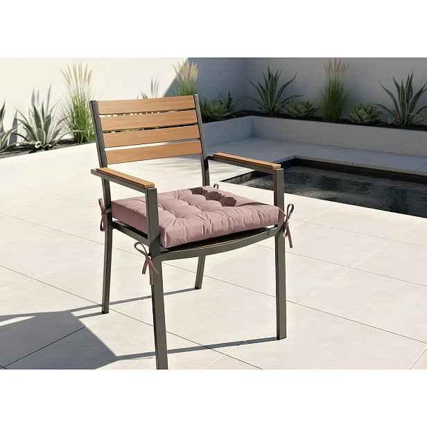 Zahradní prošívaný podsedák na židli GIARDINO pudrová růžová 40x40 cm Mybesthome