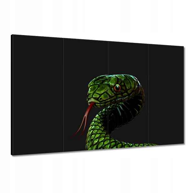 Obrazy 120x80 Obrovský zelený had