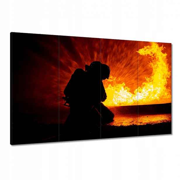 Obrazy 120x80 Operace hašení požáru