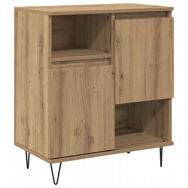 vidaXL Servírovací skříň Artisanový dub 60 x 35 x 70 cm