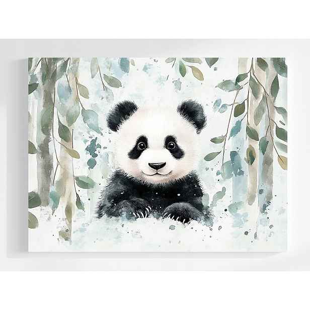 Obraz Na Plátně Canvas Dřevo Eukalyptus Medvídek Panda Medvídek 80x60