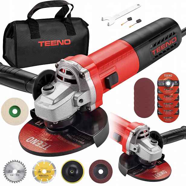 Úhlová bruska 125mm 1000W s 15x kotouči pro řezání
