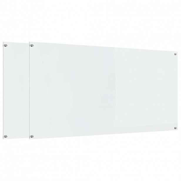 vidaXL Kuchyňský obklad 2 ks Transparentní 120 x 60 cm tvrzené sklo