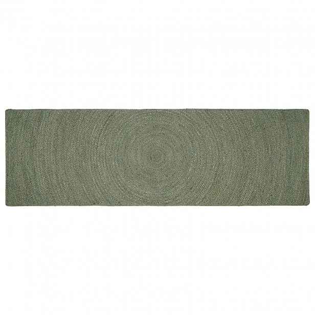 vidaXL Kusové koberce Olivově zelená 80 x 200 cm juta