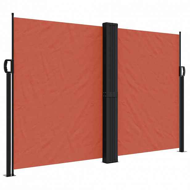 vidaXL Zatahovací boční markýza terakotová 160 x 1 200 cm
