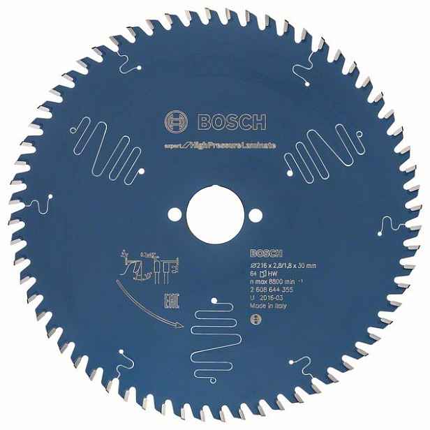 Kotouč Bosch Expert for HP Laminate 216×30×2,8 mm 64 z.