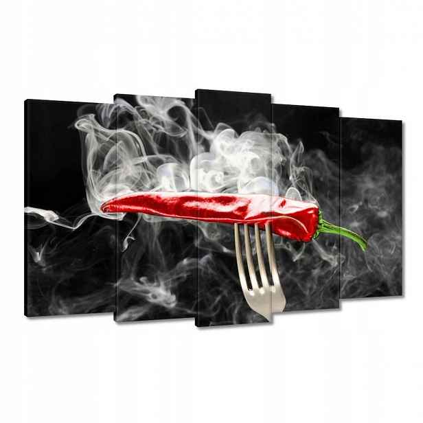 Obrazy 100x60 Červená paprika Dým