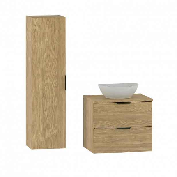 Petits-meubles KOUPELNOVÝ NÁBYTEK 60.6cm Astrid 2er-Set Dřevo