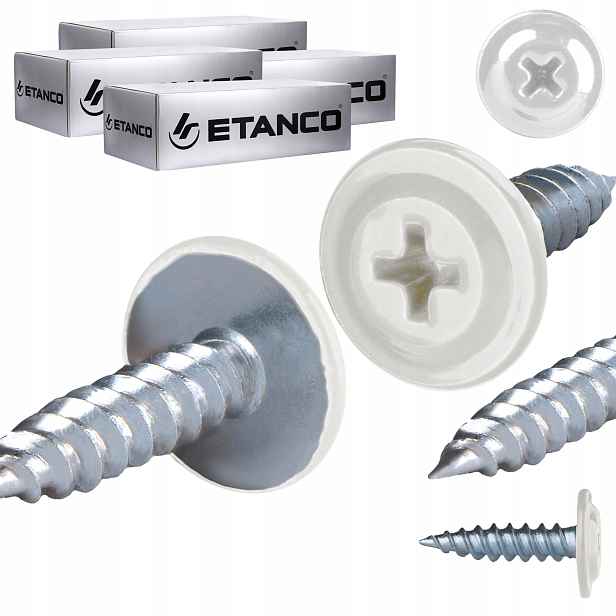 Podložkové vruty do dřeva 4,2 x 16 mm Ral 9010 1000 ks Etanco Gm-s