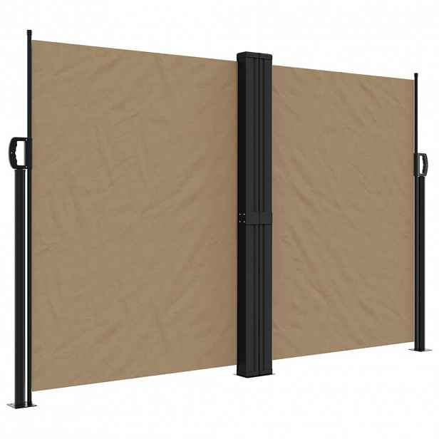 vidaXL Zatahovací boční markýza taupe 160 x 1 200 cm
