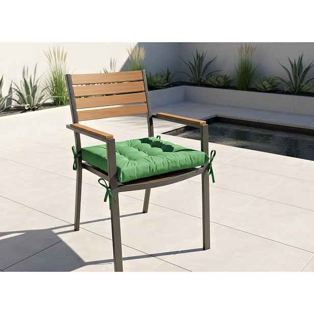 Zahradní prošívaný podsedák na židli GIARDINO zelená 40x40x5 cm Mybesthome