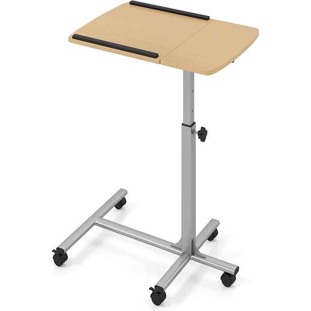 Boční Stolek Pro Notebook Nastavitelný, Výškově Nastavitelný, Světlý