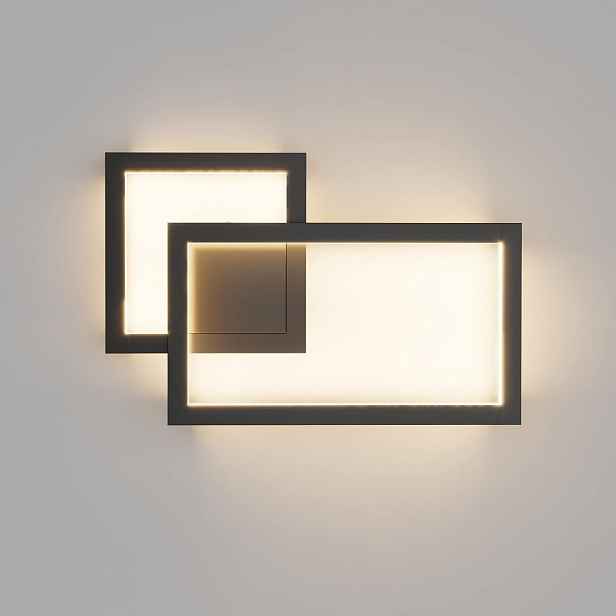 Nástěnná lampa Nástěnné svítidlo černé s integrovaným Led zdrojem 34 W 41 cm