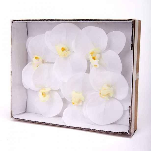 Phalaenopsis květ OTLEY umělý bílý