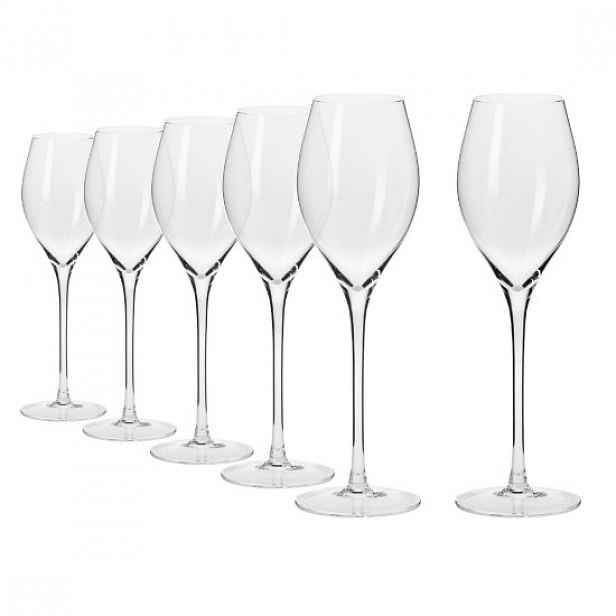 Sada 6 sklenic na Prosecco, křišťálové sklo, 300 ml, "Harmony" - Krosn