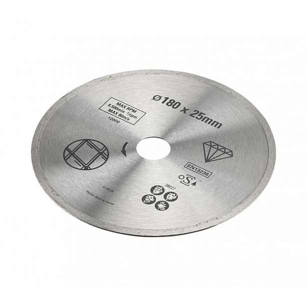 Stanley - Diamantový řezný kotouč na obklady, 180x25 mm STA38027-XJ