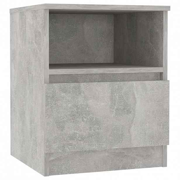 vidaXL Noční stolek betonově šedý 40 x 40 x 50 cm kompozitní dřevo