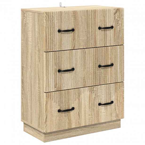 vidaXL Skříň se zásuvkami Dub sonoma 66 x 34,5 x 87 cm