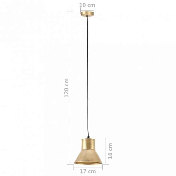Závěsná lampa mosaz Dekorhome 17 cm
