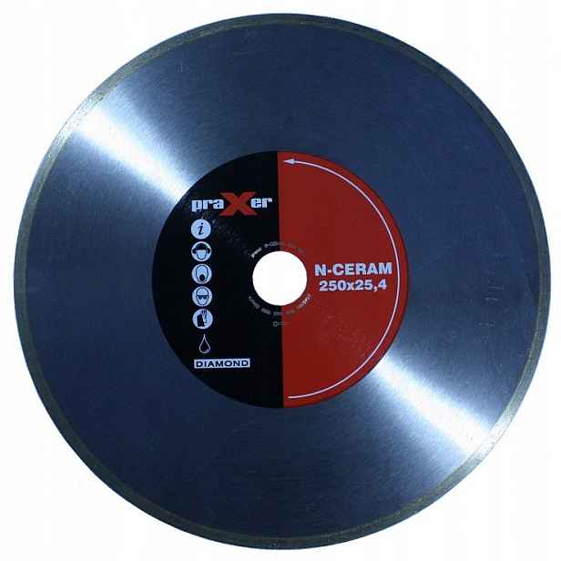 Diamantový kotouč na glazuru N-ceram 250 mm Praxer
