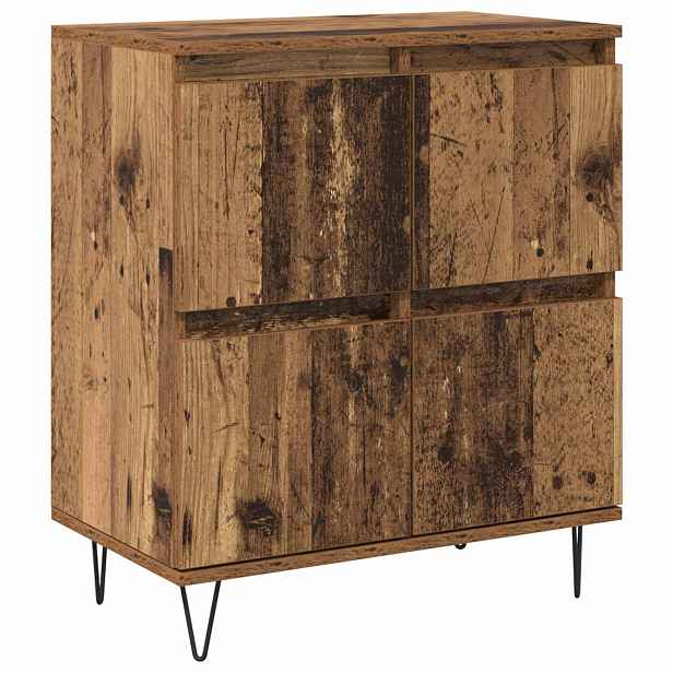 vidaXL Servírovací skříň Staré dřevo 60 x 35 x 70 cm