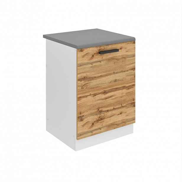 B BELINI GROUP SKŘÍŇKA POD DŘEZ 60 cm SDZ, s pracovní deskou, s 1 dvířky, Dub Wotan