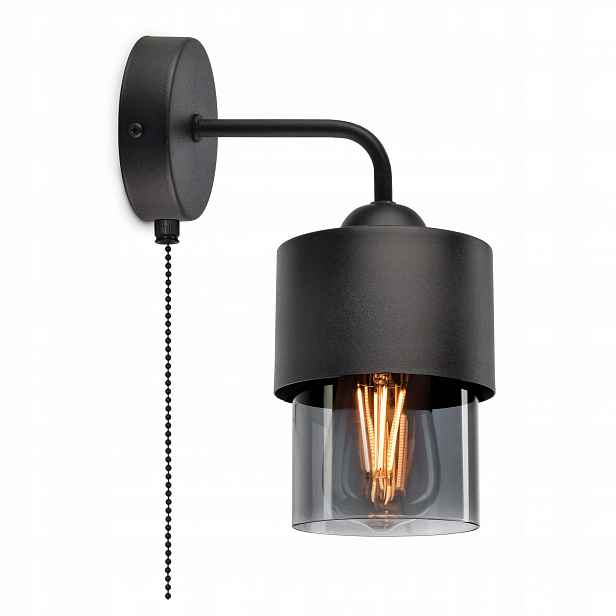 Nástěnná lampa Stínidlo Kov Sklo Grafit Led