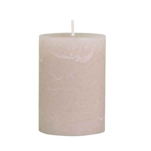 Růžová široká svíčka Macon Rustic rose - Ø 7*10cm/ 40h Chic Antique