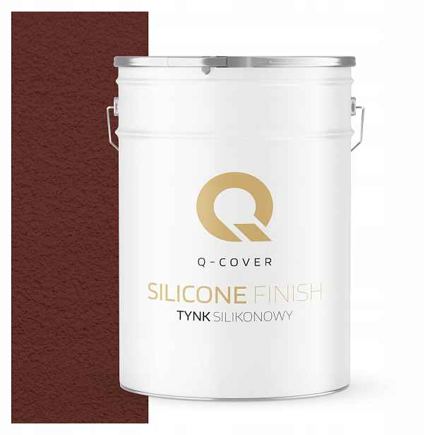 Silikonová Fasádní Omítka Hnědá Červená 25 Kg Granulace 1.5 mm Ral 8012