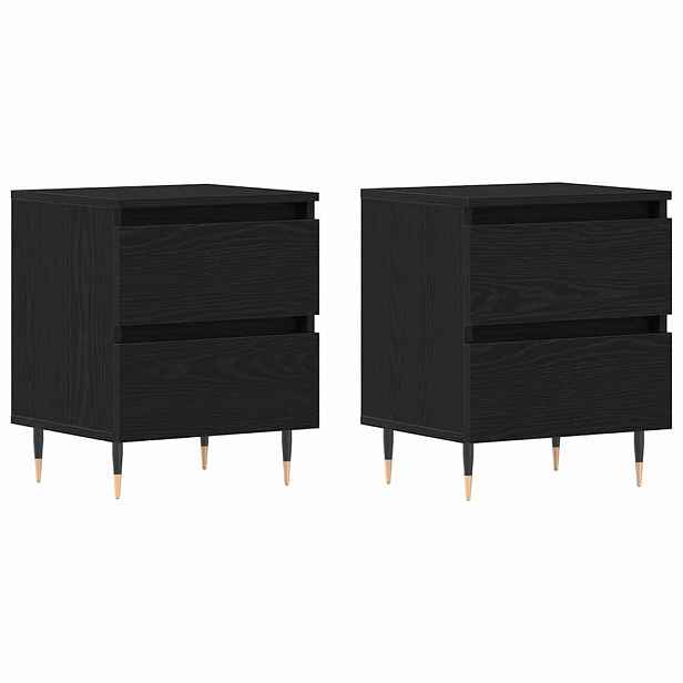 vidaXL Noční skříňka 2 ks Černý dub 40 x 35 x 50 cm Kompozitní dřevo