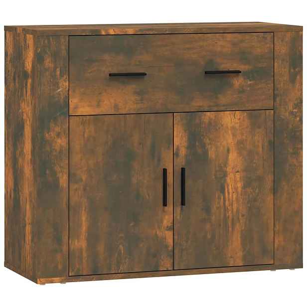 vidaXL Příborník kouřový dub 80x33x70 cm kompozitní dřevo