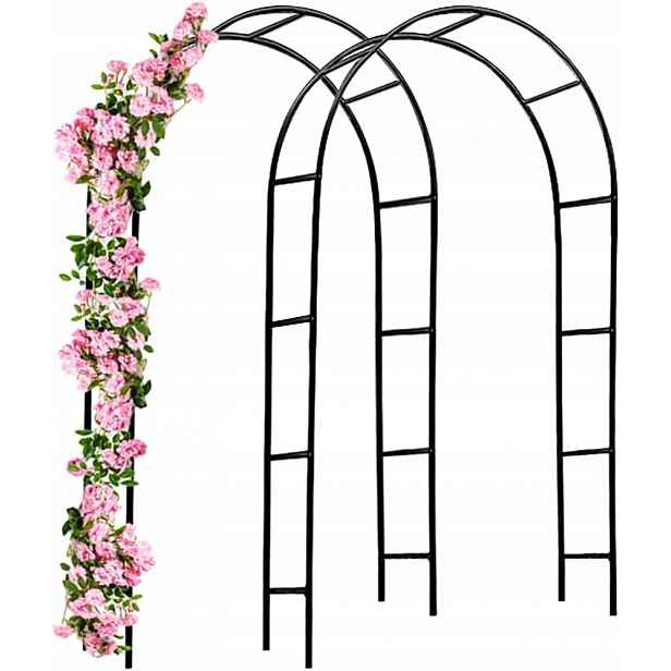 2× Kovová Zahradní Pergola Oblouk Na Růže Květy Popínavého Pozemku 240 cm