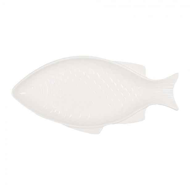 Bílá miska / talíř ve tvaru ryby Fish Bowl S - 24*11*2 cm / 100 ml Clayre & Eef