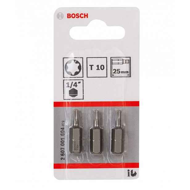 Bosch - Sada bitů T10, délka 25 mm, 3 ks 2607001604