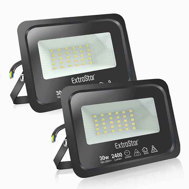Extrastar Led reflektor 30 W jasný Led reflektor 2 ks