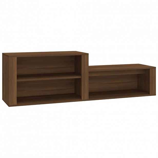 vidaXL Botník hnědý dub 150 x 35 x 45 cm kompozitní dřevo