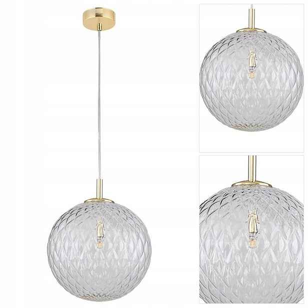 Závěsná lampa Cadix zlatá barva rozptýlený lesk v obývacím pokoji Tk Lighting